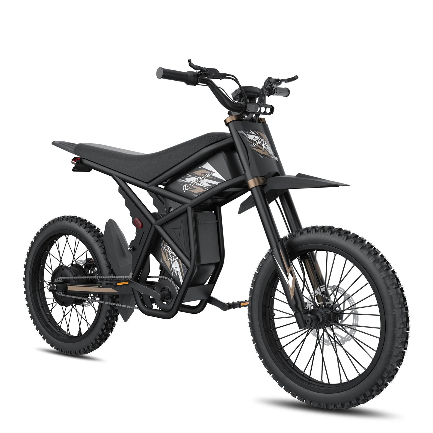 Black electric bike on a white background