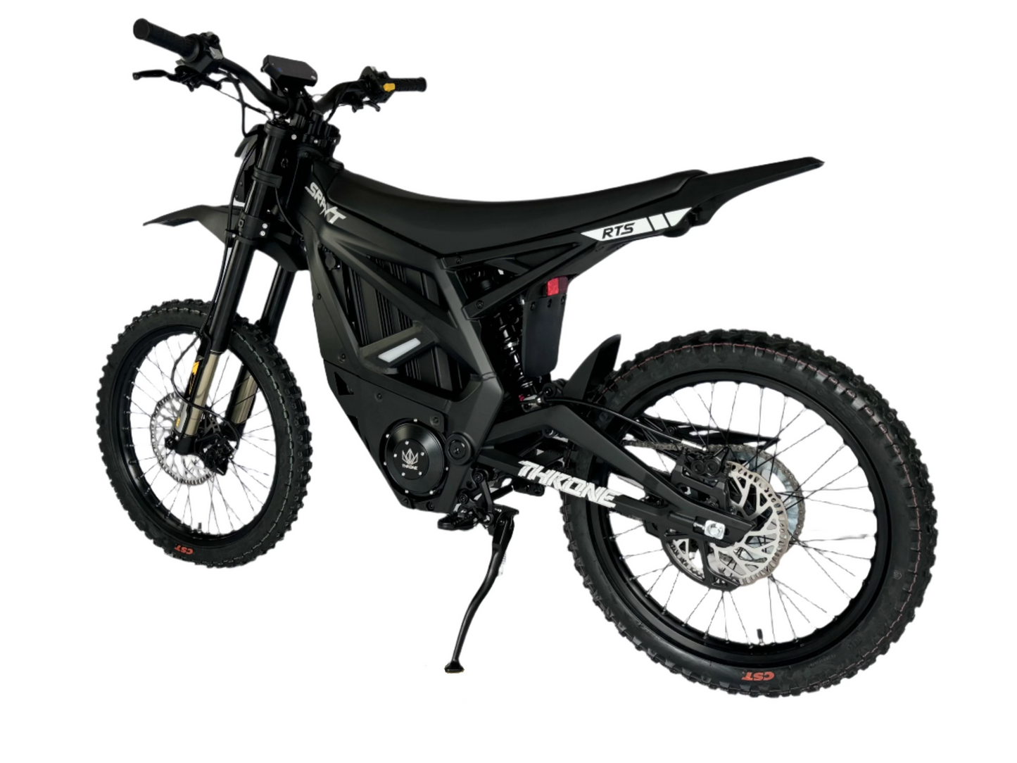 Black electric bike on a white background