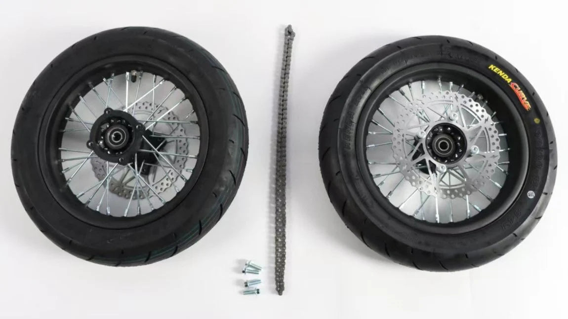 ETM RTR 12" Supermoto Wheel Kit