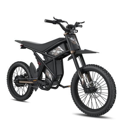 Black electric bike on a white background