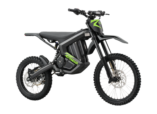 Electric bike with a brand logo on a white background