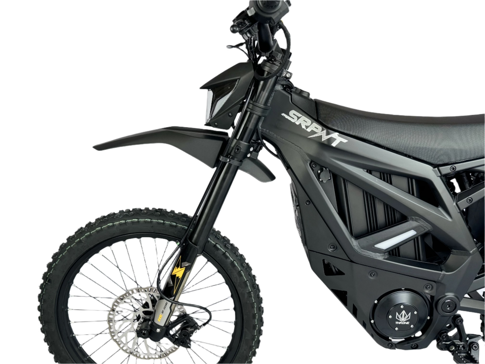 Black electric bike with 'SR MAX' branding on a white background