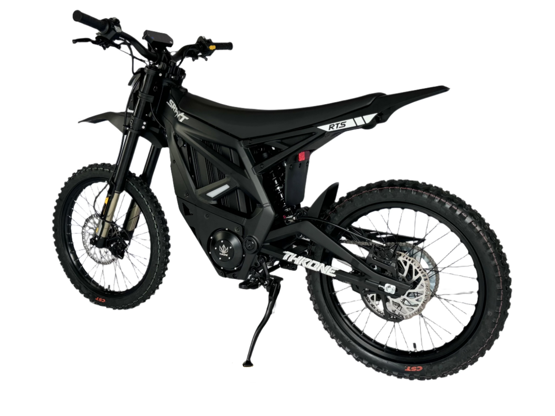 Black electric bike on a white background