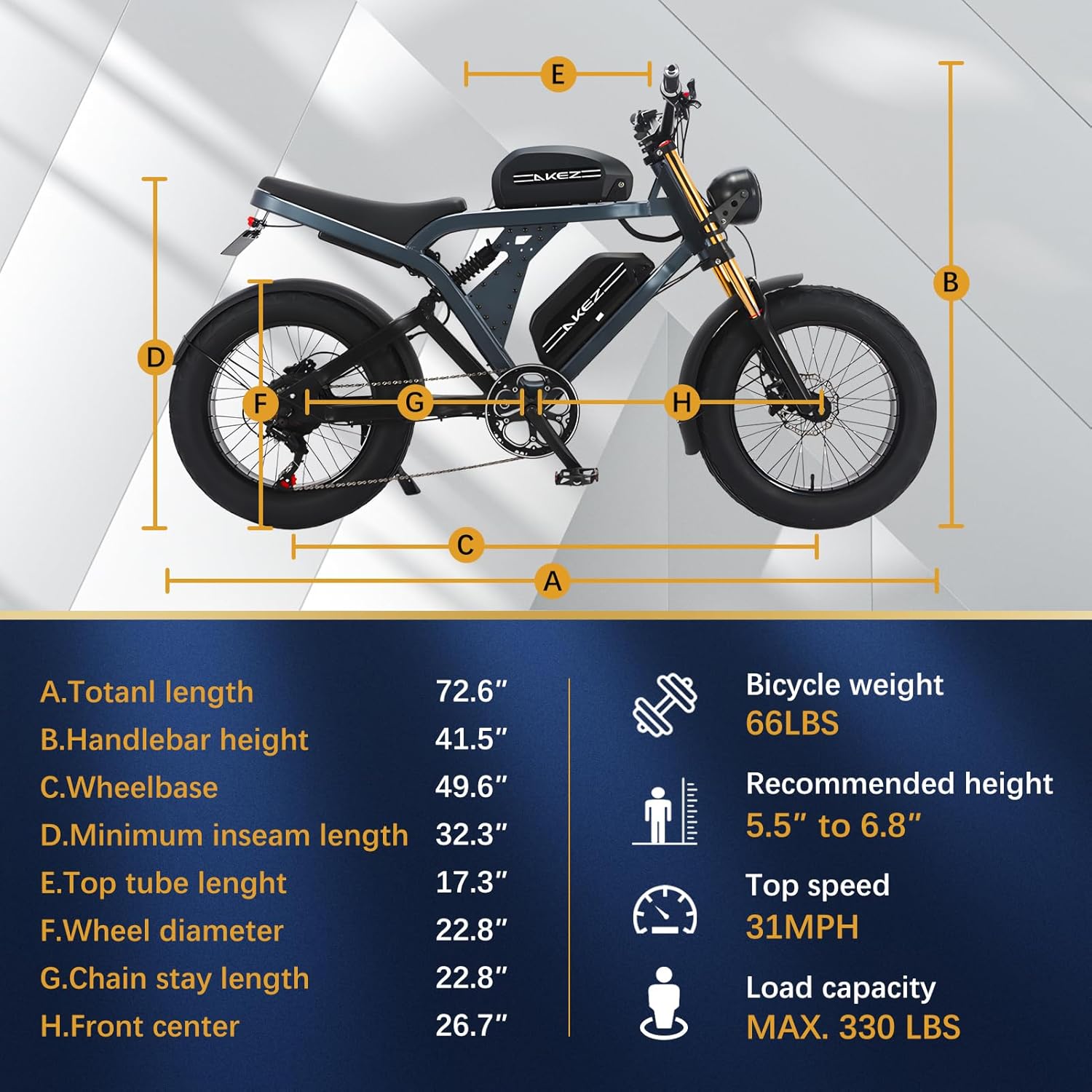 King Kong AKEZ Electric Fat Tire Bike -