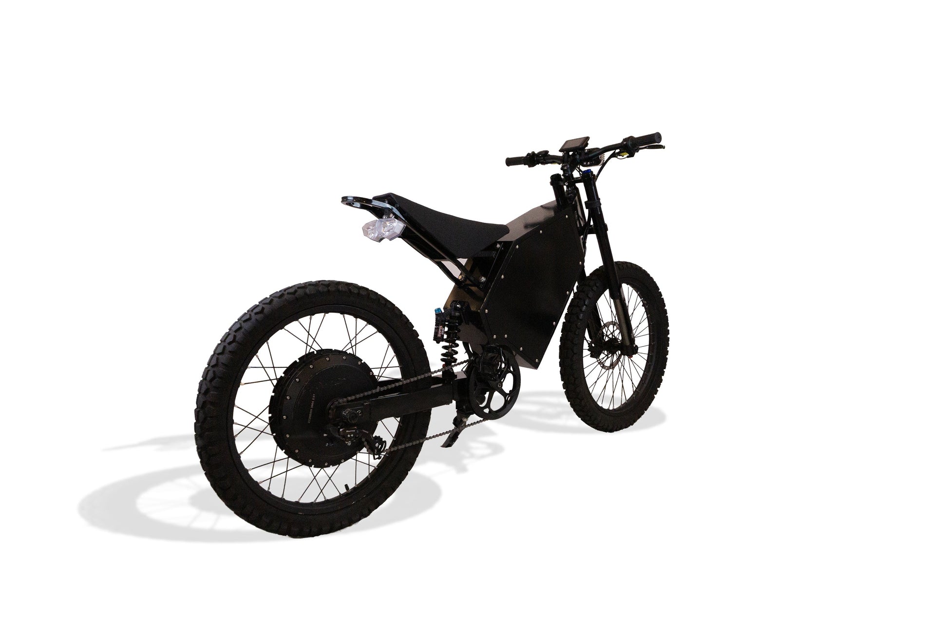 e moto electric bicycle Stealth Bomber - 72v 5000w 26ah / Black / 21*3in Motorcycle/Off Road Tires